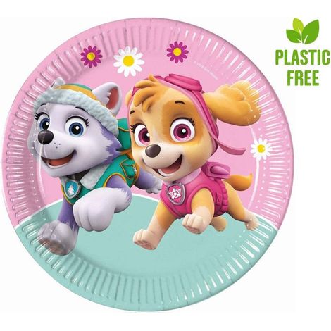 Piatti di carta Paw Patrol, 23 cm, 8 pezzi
