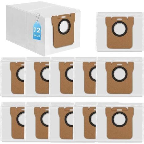 FENOPLASTICAFOREHILL 12 Pcs Sac Aspirateur pour Dreame L10s Ultra / L10 Ultra / L20 Ultra/Xiaomi X10+ /Xiaomi X20+ Aspirateur,Sac à poussière de Recha (1/5)