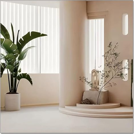 Miroir Acrylique Mural, Miroir Non-Verre pour Murs Miroirs muraux pour Maquillage Miroir de vanité Salon Entrée Décor de Chambre Décoration Autocollants (1/2)