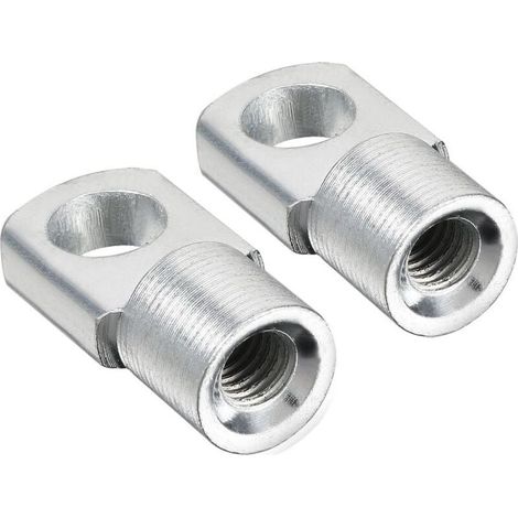 Embout de ressort à gaz M6 filetage intérieur 8 mm diamètre du trou acier A3 argent 2 pièces (1/4)