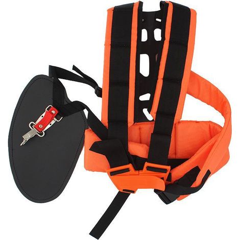 harnais de débroussailleuse universelle, Sangle double harnais Rembourré Ajustable pour débroussailleuse et coupe-bordures (1/5)