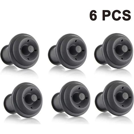 Bouchons de conservation du vin sous vide KZQ-Vacu Vin - Lot de 6, multicolores, pour-AquaForge (1/5)