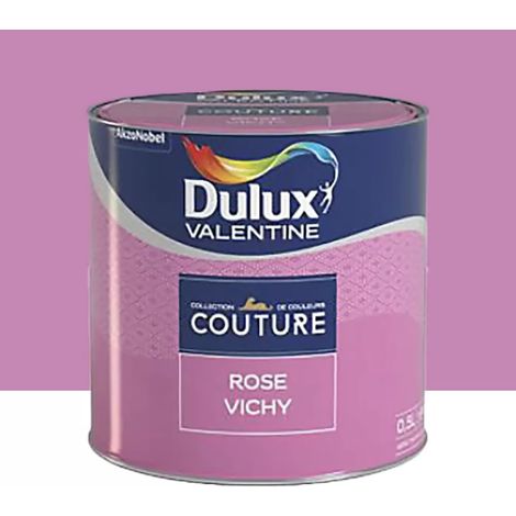 Peinture acrylique Dulux Valentine Couture Rose Vichy 0,5 L (1/2)