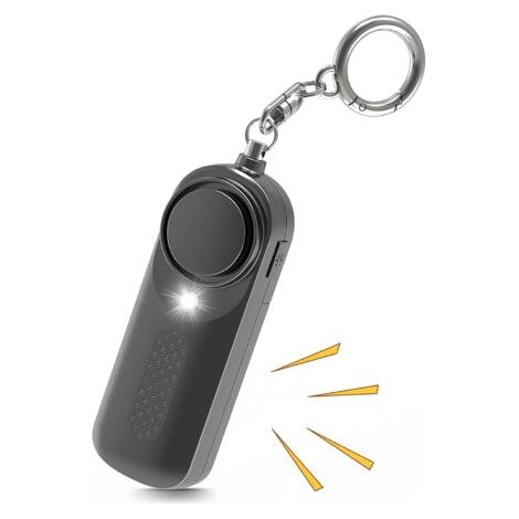 Alarme personnelle anti-agression 130 dB avec sirène et lumière LED - Sécurité pour femmes, enfants et personnes âgées