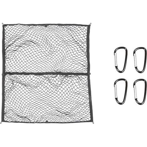 Filet en Maille Élastique pour 2024, Filet de Rangement pour Lit de Camion avec Mousqueton pour Accessoires