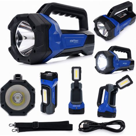 Wiederaufladbare Taschenlampe 1000 lm USB-C Kraft&Dele (1/5)