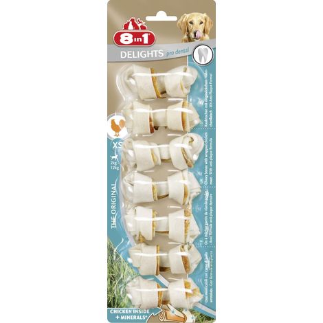 8in1 Kauknochen Delights Pro Dental XS Leckerli Kausnack Hundefutter