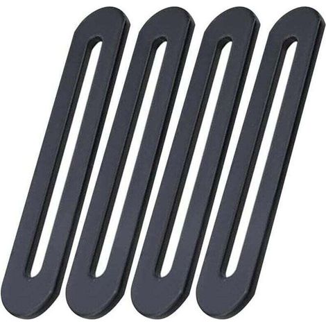 Pattes de Fixations 155 x 19mm Patte de Fixation Noir en Acier Inoxydable , XU,Pattes D'assemblage pour Réparation Connexion Fixations Meubles 4PCS (4, 15519mm) - KZQ