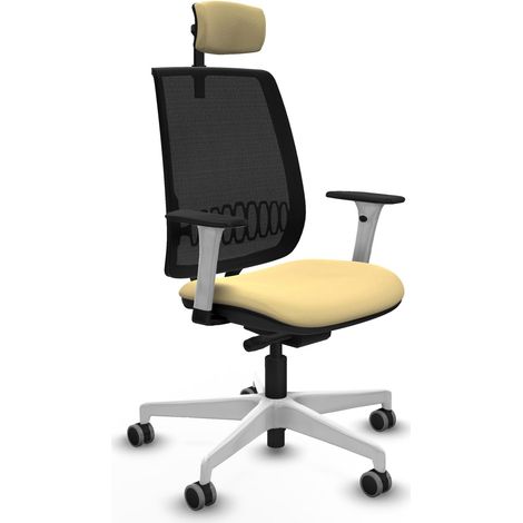 Sedia da ufficio piqueras y crespo Alares crema pelle sintetica (1/2)