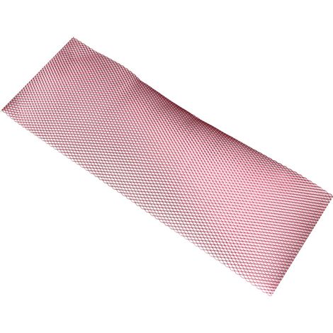 Grille avant centrale en maille losange aluminium rouge universelle pour voitures structure stable (1/5)