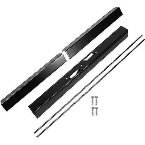 Kit tiges réglables pour pare‑étincelles de cheminée, tiges + cantonnière incluses, installation facile, nivellement grillage (1/5)