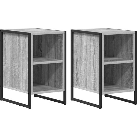 Maison Exclusive - Nachttisch 2 pcs Graues Sonoma 39,5 x 30 x 50