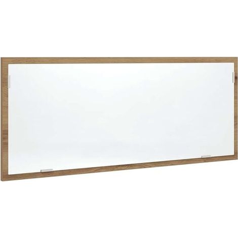 Miroir de Salle de Bain avec Éclairage LED Intégré, Miroir Rectangulaire en Bois de Chêne Massif, Design Moderne et Élégant pour Toilettes et Lavabo (1/5)