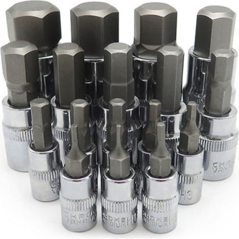 Juego de 34 piezas de llaves de impacto (1/2", 1/4", 3/8"), adaptadores para llaves de vaso y destornilladores, herramientas eléctricas (1/5)