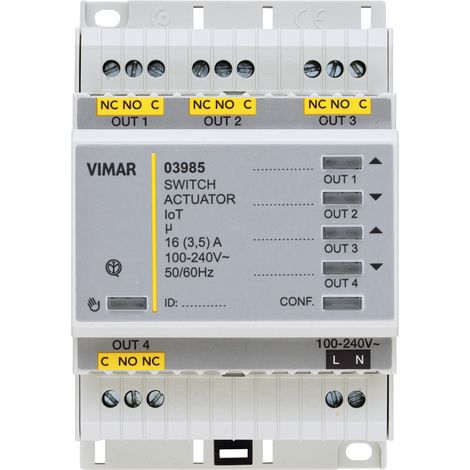 VIMAR - 03985 IoT-fähiger 4-Wege-Relais-Multifunktionsaktuator