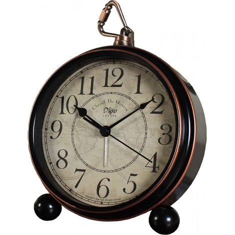 Réveil de table silencieux rétro vintage de 13,2 cm (5,2 pouces), petit réveil avec grands chiffres et verre HD, idéal pour la décoration intérieure des enfants et des seniors. (1/5)