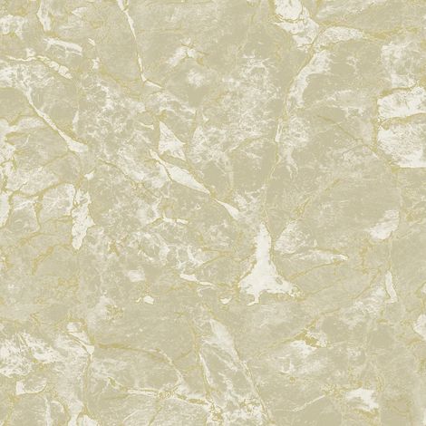 Textured Wallpaper Cream Marble Stone Effect Gold Vein Paste The Wall Vinyl (1/4)
