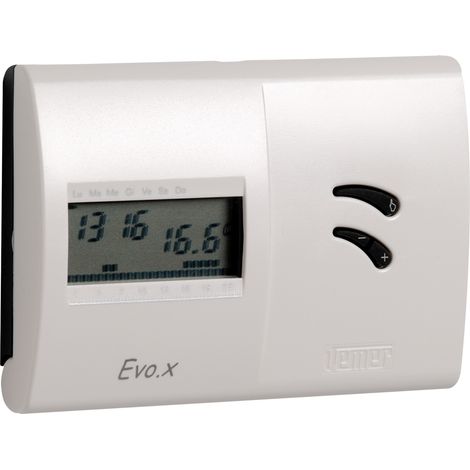 Thermostat mural à batterie Vemer VN118600 Evo.X Blanc
