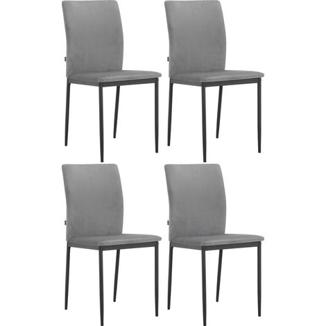 Pavia-Chaise de salle à manger 4 Pack en Anthracite (1/5)