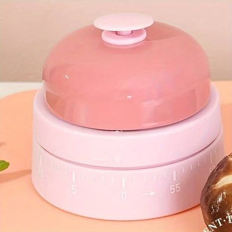 Simpatico timer da cucina meccanico a forma di campana con funzione di riavvolgimento – gestione del tempo per cucinare, fare sport, studiare e prendersi cura della propria bellezza - Crezuo