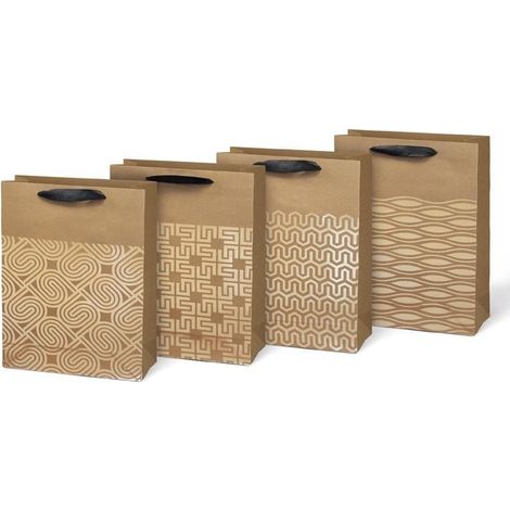Geschenktüte L Luxus Kraftpapier 225x335x100