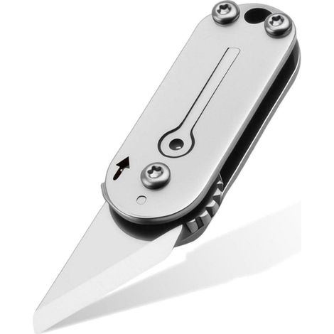 Klappmesser Schlüsselanhänger aus Edelstahl, Mini-Cutter für EDC & Geschenk