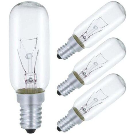 Ampoule Pour Hotte Aspirante E14 40W, T25 230V Ampoule Incandescence Blanc Chaud 2700K Dimmable, Lot de 4 (1/5)