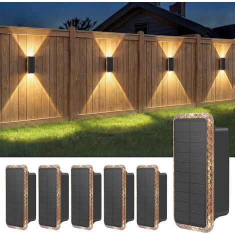 Lot de 6 Applique Murale Exterieur Solaire 5 Températures de Couleur (1/5)
