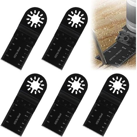 5 Pièces Lame De Scie Oscillante, Outil Multifonction Saw Blades Accessoires Kit, Lame Outil Multifonction