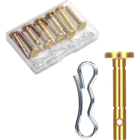 10 Pieces 1.3 x 0.5 x 4 cm Shear Pins and 10 Pieces Split Pins Replacement for 738-04124A 714-04040 Snow Blower (1/5)