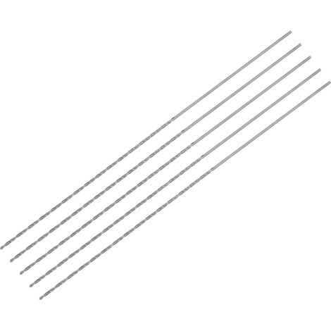 5 Pcs 1mm Mini Micro Forets Hélicoïdaux Haute Vitesse Acier Droit Tige Extra Long Perceuse Pointe 120mm pour Aluminium Alliage (1/5)