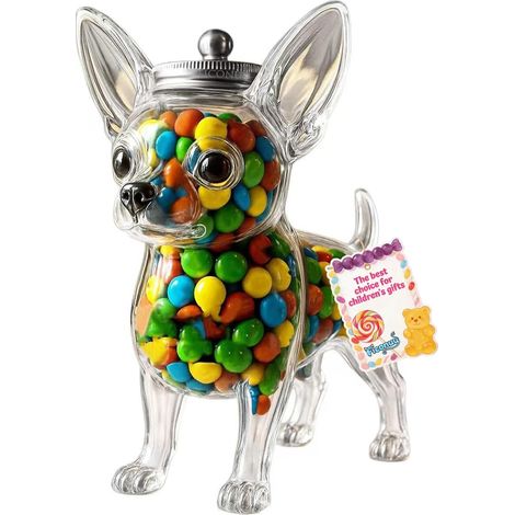 Bocal à bonbons, joli récipient hermétique pour biscuits, bonbons, dosettes de café, pot à friandises pour animaux de compagnie, pot à biscuits avec couvercle, grande boîte de rangement alimentaire en (1/5)