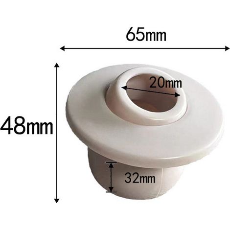 360°-Wasserauslass, 20-mm-Steckdüse für Schwimmbäder, Thermalquellen und Bäder, geeignet für 40-mm-Schläuche. (1/4)