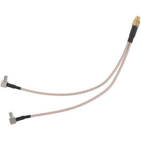 Câble répartiteur/combinateur avec connecteurs coudés SMA femelle vers Y 2 x TS9 mâle (8 pouces) - Expédié des États-Unis (DS) (1/5)
