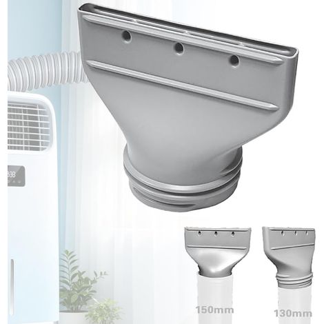 Adaptateur Plat Tuyau Évacuation Climatiseur - 2 Pièces - ABS - Diamètre 130/150 mm - Joint Fenêtre Étanche - Maison Serre Atelier (1/5)