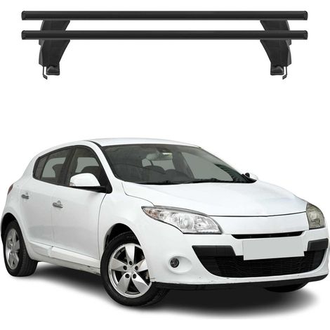 OMAC Dachträger Querträger Alu für Renault Megane III 2009-2016 – Abschließbar – T-Nut – City-Crash-getestet – Max. 50 kg Schwarz (1/5)