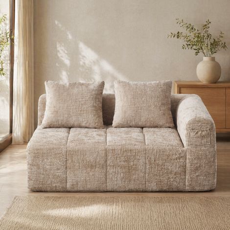 sofá chaise longue con bolsillo lateral chenilla 158 cm OKMYHOME (1/5)