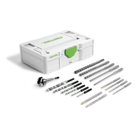 Festool – Foret à métaux SDS-Plus 5-12mm – Kit de 18 pièces avec embouts PZ et TX – Pour béton armé et bois – Systainer³ SYS3 S 76