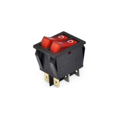 Pack 5 DPDT EIN / AUS-Schalter mit Licht 16 (4) A-16A GSC 001105507
