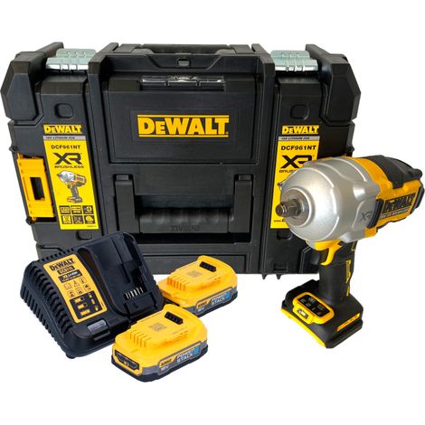 Avvitatore a impulsi a batteria DeWalt DCF 961 E2T 18 V 1632 Nm 1/2" senza spazzole + 2x batteria Powerstack 1,7 Ah + caricatore + TSTAK (1/5)
