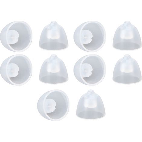 Lot de 10 dômes pour appareils auditifs de 8 mm, ouverts, monocouches, lavables et antistatiques, pour le remplacement des basses fréquences. (1/5)