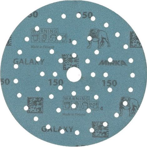 Disco de lija adhesivo GALAXY Grip Multifit 150mm K.150 f.HO/metal/laca/co. (Por 50)