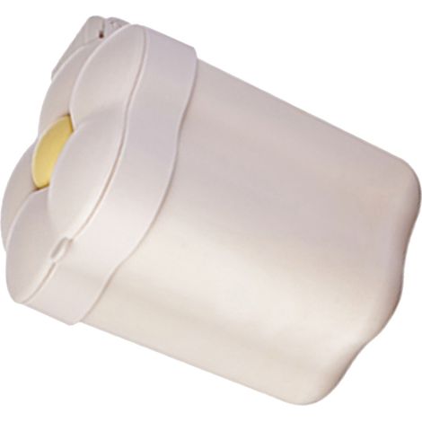 Mini Corbeille de Bureau avec Couvercle en Forme de Fleur - Poubelle Étage Large, Organisateur Polyvalent Blanc (1/5)