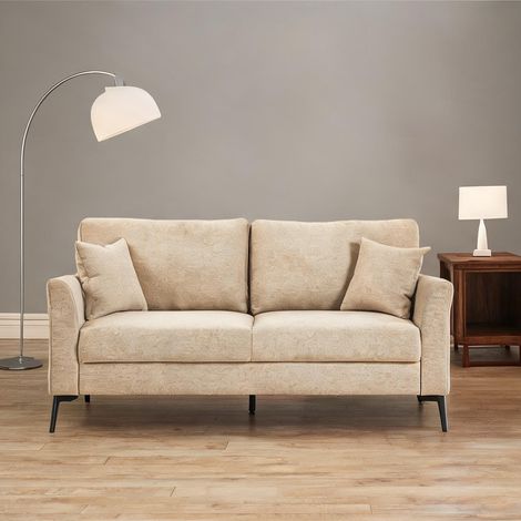 Canapé beige en polyester mousse 179 x 80 x 89 cm (1/5)