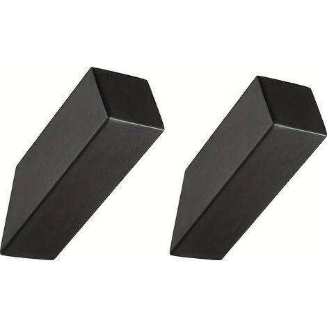 Set mit 2 minimalistischen Haken aus schwarzem Edelstahl – Langlebig – Ideal für Familien, Badezimmer und Ankleidezimmer