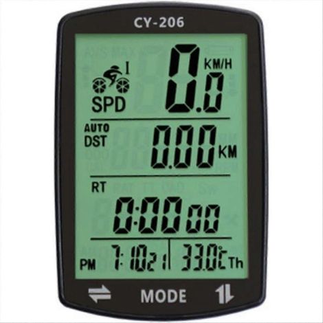 Wasserdichter, kabelloser Geschwindigkeits- und Kilometerzähler für Fahrräder, Multifunktions-Fahrradcomputer, Fahrradstoppuhr (1/5)