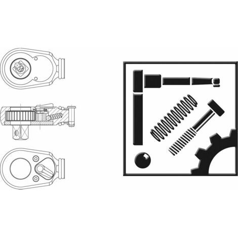 Kit de reparación llave 1/4" Hazet (1/2)