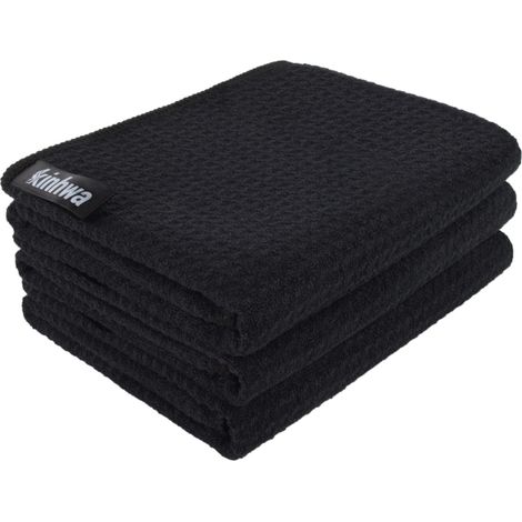 Torchon Cuisine Noir Lavable Microfibre 40x70cm 3 Pièces (1/5)