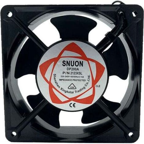 Ventilateur axial pour tiroir de cheminée encastrable Haute température Pales Silencieuses Universel 120 x 120 x 38 mm
