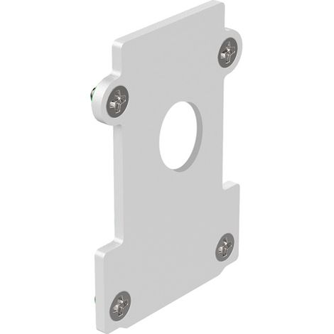 Testata A Incasso Con Foro Ego Alluminio Bianco